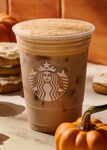 <p>Starbucks</p> Starbucks Iced Pumpkin Cream Chai Tea Latte