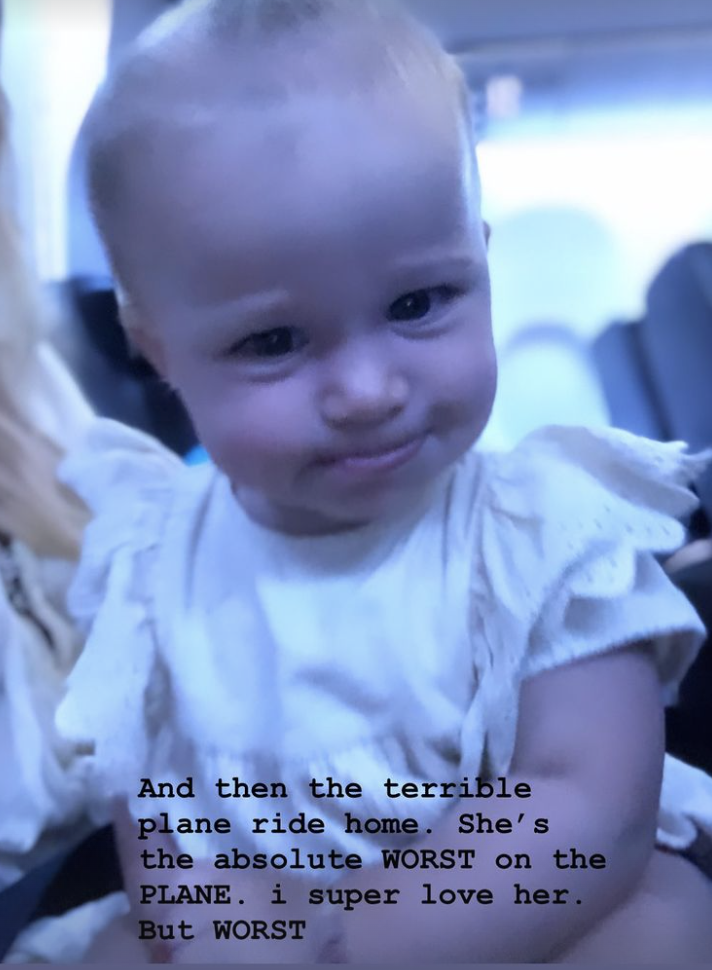 Hilary Duff shared an Instagram story earlier this year about her toddler's airplane meltdowns on a trip to Hawaii. (Photo: @hilaryduff/Instagram)