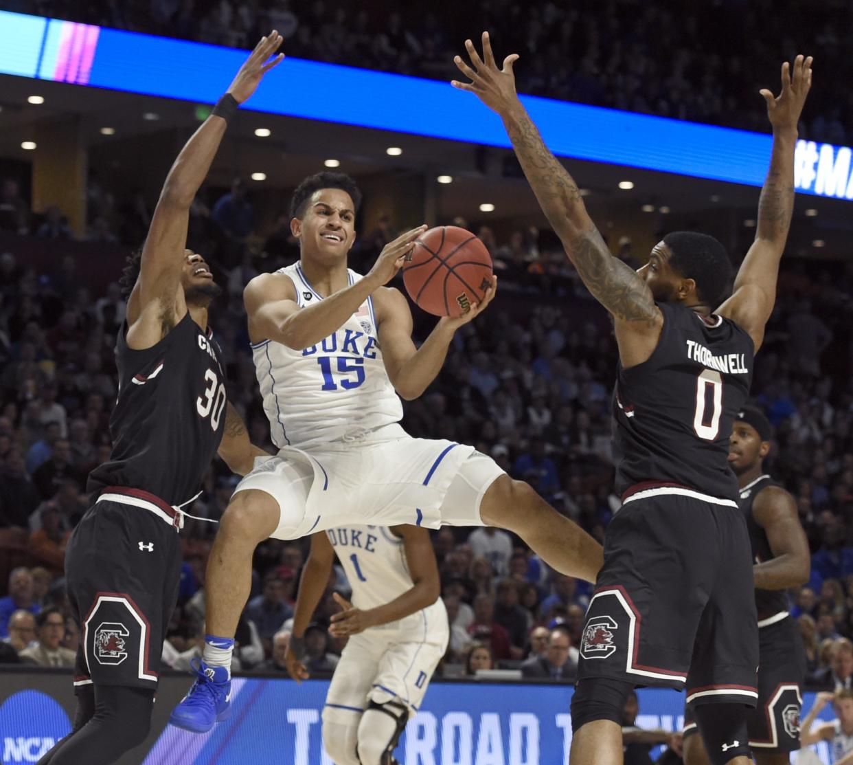 Frank Jackson averaged 10.9 points and 1.7 assists for the Blue Devils. (AP)