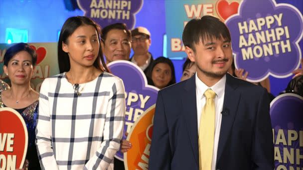 PHOTO: Brenda and Brandon Tsay appear on 'Good Morning America,' May 26, 2023. (ABC News)