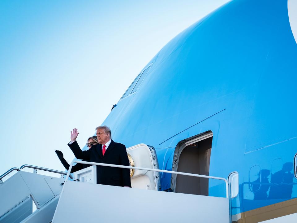 Trump leaves