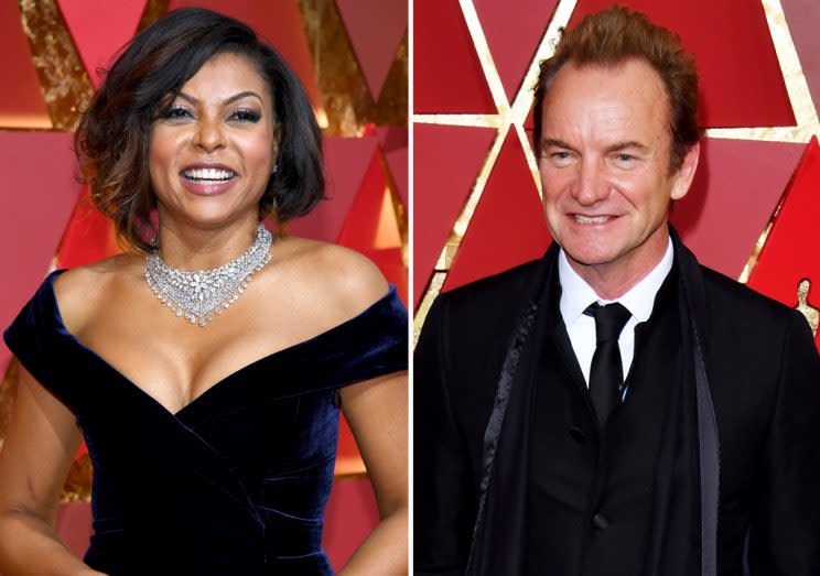 Sting is a big fan of Taraji P. Henson. (Credit: Getty Images)