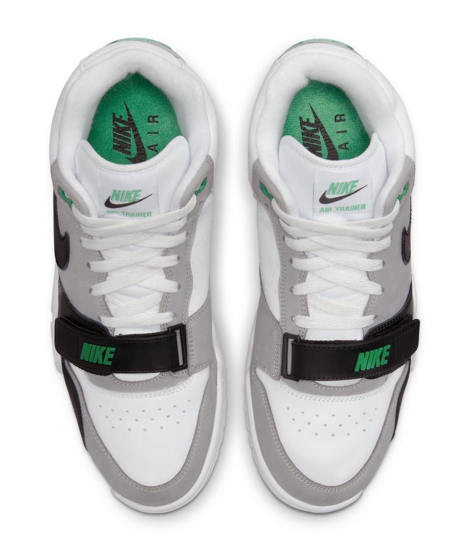 A top-down view of the Nike Air Trainer 1 “Chlorophyll.” - Credit: Courtesy of Nike