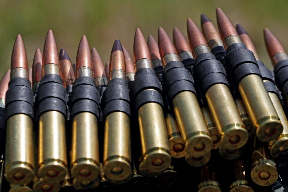 These .50-caliber rounds were waiting to be fired Tuesday, May 7, 2024, on the new machine gun range at Camp James A. Garfield Joint Military Training Center.