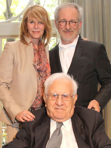 <p>FilmMagic/FilmMagic</p> Kate Capshaw, Steven Spielberg and Arnold Spielberg attend the USC Shoah Foundation's Inaugural Inspiration Award & Luncheon