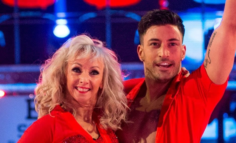 Pernice pictured with ex-partner Debbie McGee in 2017. McGee has said she had 'the best time' with Pernice on Strictly