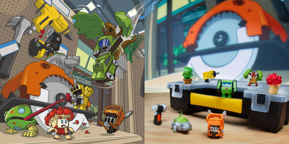 Series 1: Shed Heads – BOTBOTS Series 1 features 61 characters across 3 assortments: blind bag assortment, 5-pack assortment, and 8-pack assortment. (Each sold separately. Subject to availability). Available at most good retailers. (Hasbro)