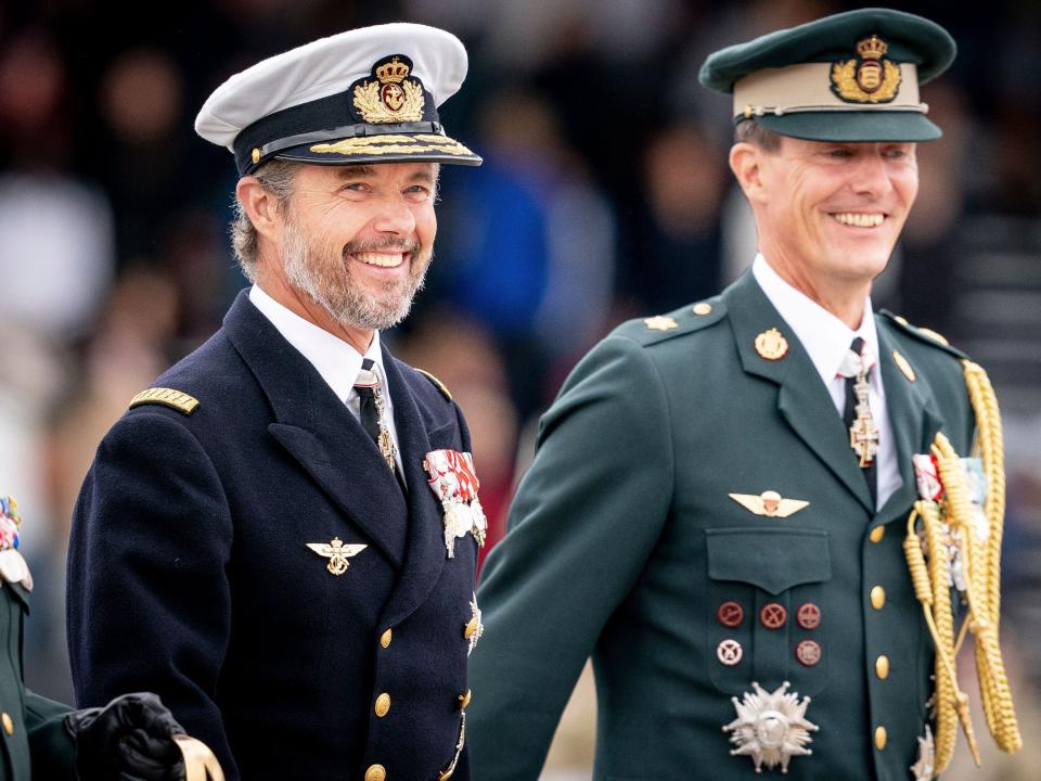 Prince Frederik and Prince Joachim of Denmark.