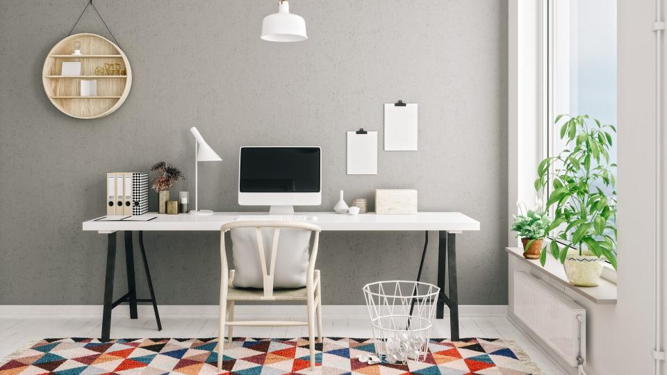 Scandinavian style working space.