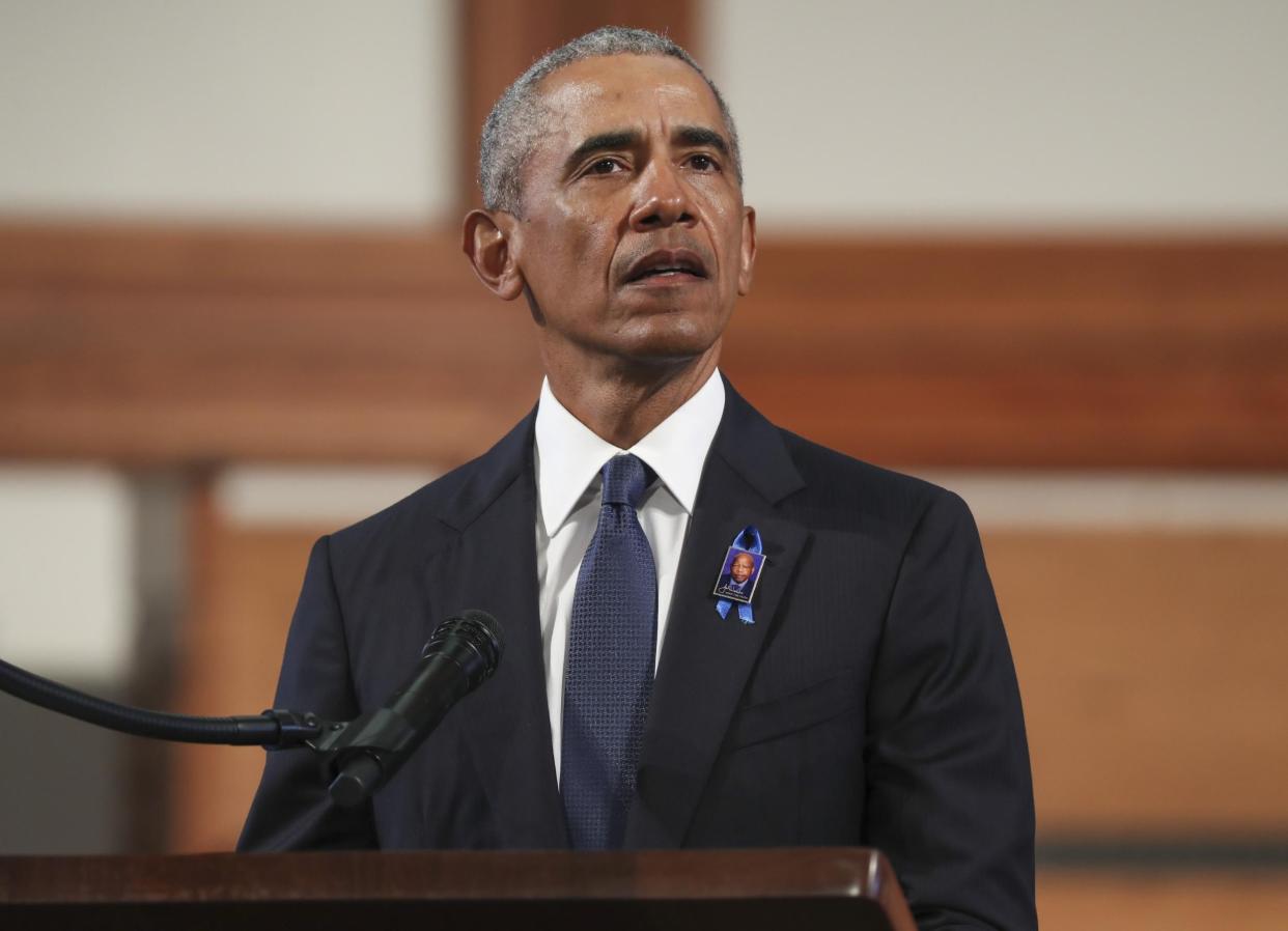 Obama delivered a 40-minute eulogy to John Lewis: Getty