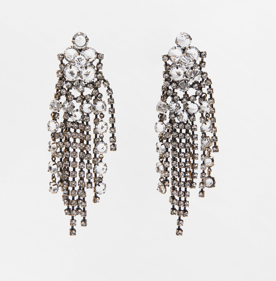 Rhinestone earrings, £17.99, zara.com (Zara)