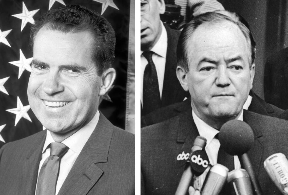 Richard Nixon defeated Hubert Humphrey in 1968.