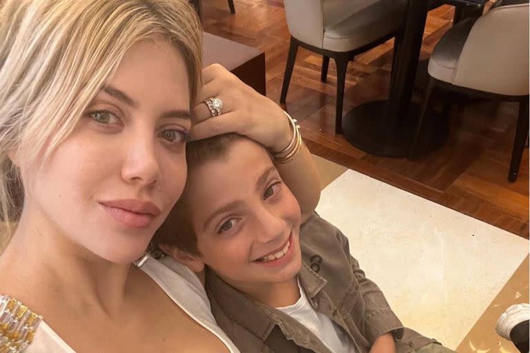 Wanda Nara se reencontró con sus hijos (aquí, con Benedicto) en Turquía y subió las imágenes a sus redes sociales