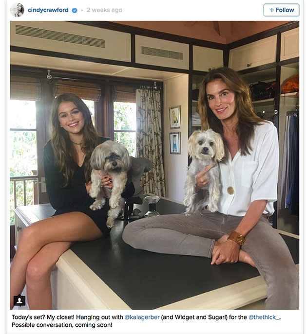 Cindy Crawford and Kaia Gerber.