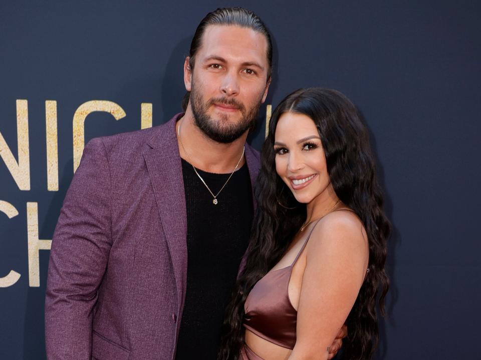 Brock Davies and Scheana Shay attend the Los Angeles special screening of Lionsgate's &quot;Midnight in the Switchgrass&quot; at Regal LA Live on July 19, 2021 in Los Angeles, California