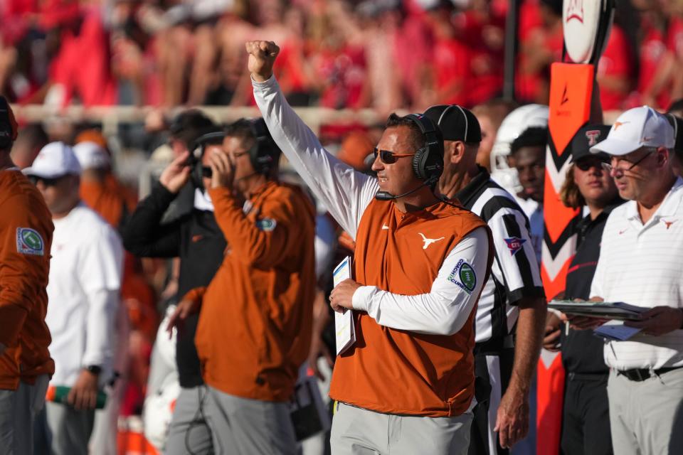 Texas coach Steve Sarkisian said the Longhorns must develop a closer's mentality to finish games organically. "We can't go into (Saturday's) game playing on eggshells," he said. "We've got to go into this game playing with our hair on fire, playing confident, making our plays, playing physical, playing fast, aggressive with great effort."