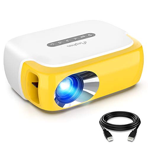 Mini Projector, ELEPHAS Portable LED Full Color Video Projector for Cartoon, TV Movie, Kids Gif…