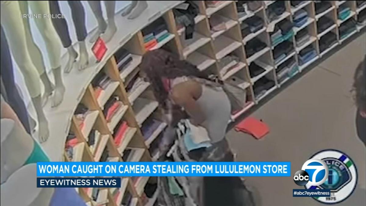 Video shows woman ransacking Lululemon store at Irvine mall