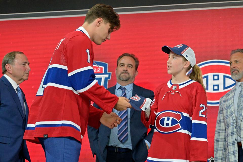 Juraj Slafkovsky was selected No. 1 overall by the Montreal Canadiens.