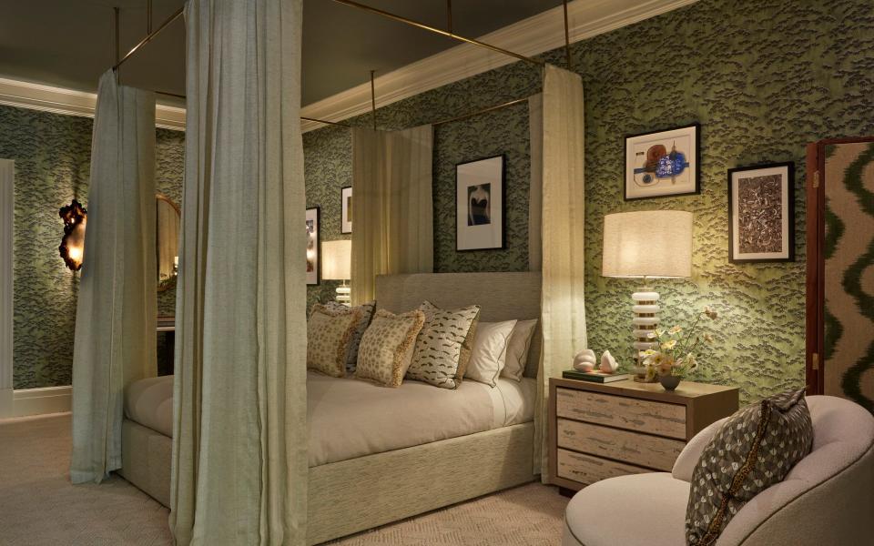 The Green bedroom by Natalia Miyar that is decorated by 15 shades of green - James McDonald