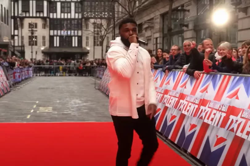 Danny Platinum performed a freestyle rap for the Britain's Got Talent judges -Credit:Britain's Got Talent/ITV