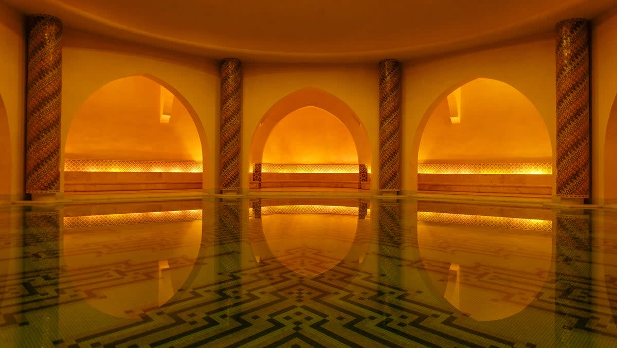 A view of the Turkish baths at the Hassan II Mosque (Getty Images)