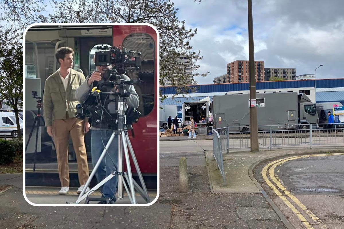 PHOTOS: Spider-Man superstar spotted filming at Southend station today <i>(Image: Provided / Keith Grinsted)</i>