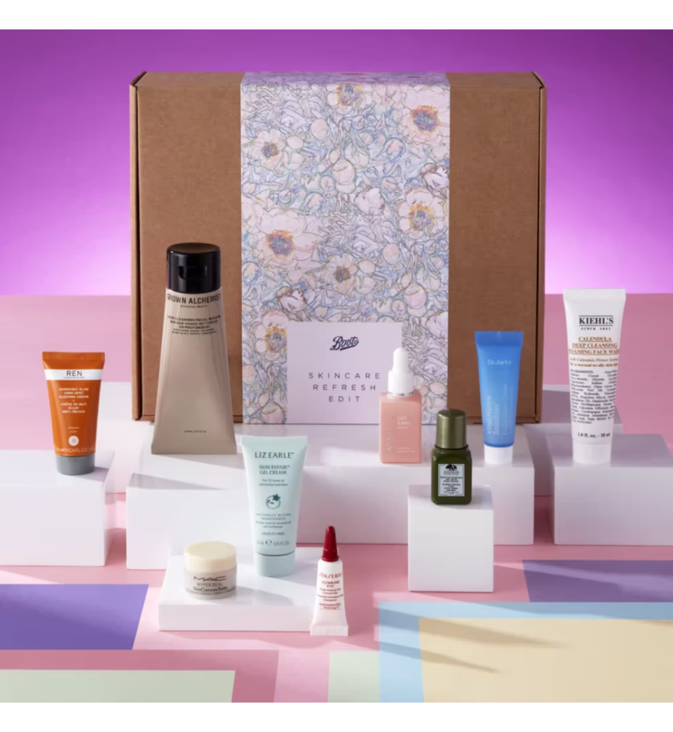 The beauty box is filled with tons of treats to refresh your skincare routine. (Boots)