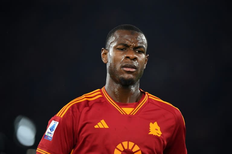 Evan Ndicka is in his first season at <a class="link " href="https://sports.yahoo.com/soccer/teams/roma/" data-i13n="sec:content-canvas;subsec:anchor_text;elm:context_link" data-ylk="slk:Roma;sec:content-canvas;subsec:anchor_text;elm:context_link;itc:0">Roma</a> after joining from <a class="link " href="https://sports.yahoo.com/soccer/teams/frankfurt/" data-i13n="sec:content-canvas;subsec:anchor_text;elm:context_link" data-ylk="slk:Eintracht Frankfurt;sec:content-canvas;subsec:anchor_text;elm:context_link;itc:0">Eintracht Frankfurt</a> (Tiziana FABI)