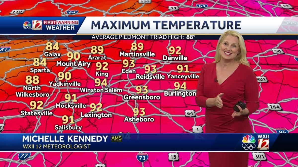 WATCH: Steamy and Stormy in North Carolina on Friday, Heat Advisory in the eastern Triad