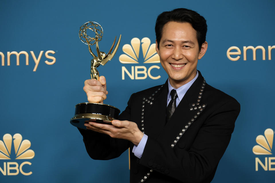 LOS ANGELES, CALIFORNIA - SEPTEMBER 12: Lee Jung-jae, winner of Outstanding Lead Actor in a Drama Series for 