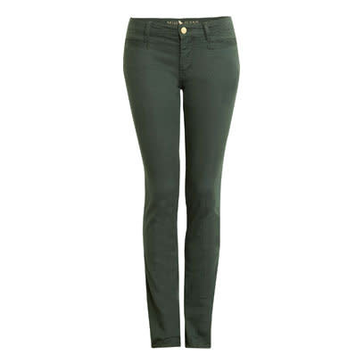 Miu Hunter Twill Oslo Slim Leg Jeans: Bottle Green: Fashion Trend