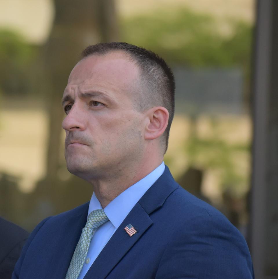 Westchester County Legislator Vedat Gashi, D-Yorktown, attended the Gather Against Hate rally in White Plains on June 15, 2022.