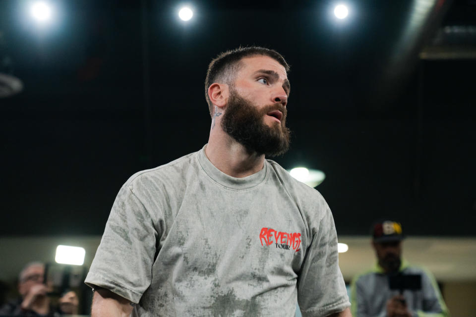 Caleb Plant le brindará a David Benavidez la prueba más dura de su carrera cuando se enfrenten el sábado en el MGM Grand Garden en Las Vegas por el campeonato interino de peso súper mediano del CMB.  (Ryan Hafey/Campeones de Boxeo Premier)