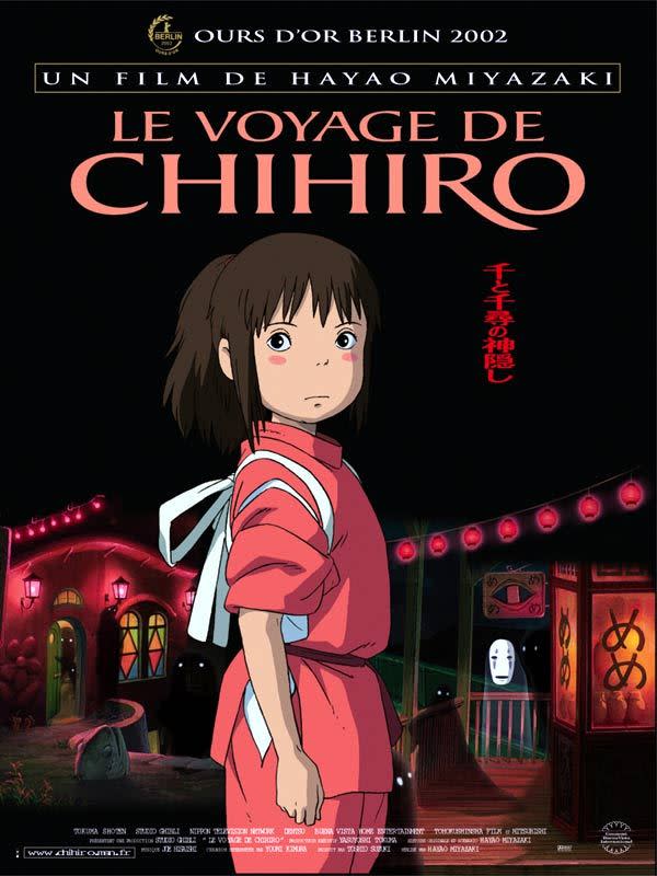 Le Voyage de Chihiro, de Hayao Miyazaki, 2002. Une oeuvre beaucoup plus ambitieuse qu'un simple roman d'apprentissage destiné à la jeunesse, qui confirme le talent unique de son auteur, Hayao Miyazaki. Un chef-d'oeuvre, ours d'or au dernier Festival de Berlin.
