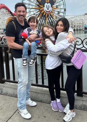 <p>Jenna Dewan/Instagram</p> Jenna Dewan with her fiancé Steve Kazee and kids Callum and Everly.