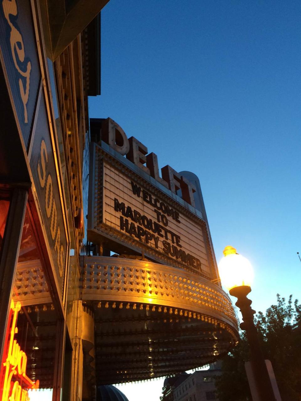 The Delft Theater is an iconic building in downtown, now  a restaurant, the Delft Bistro.