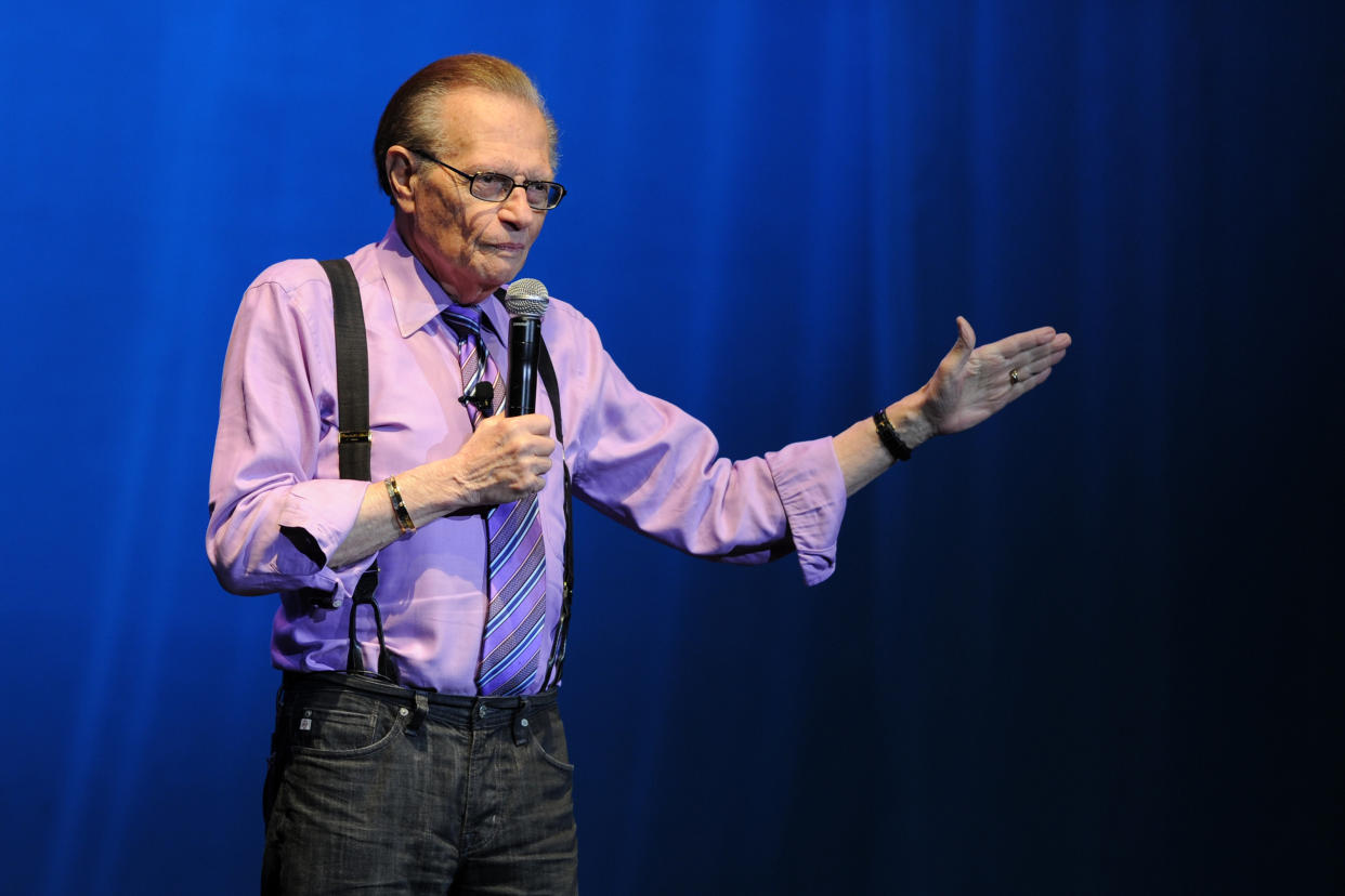 Larry King, who died on Jan. 23, 2020, is remembered by his Hollywood peers. (Photo: Larry Marano/Getty Images)