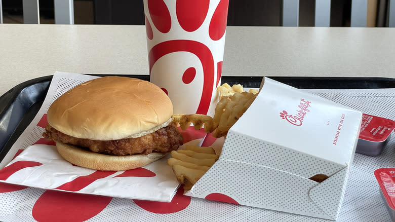 Chick-fil-A sandwich and fries