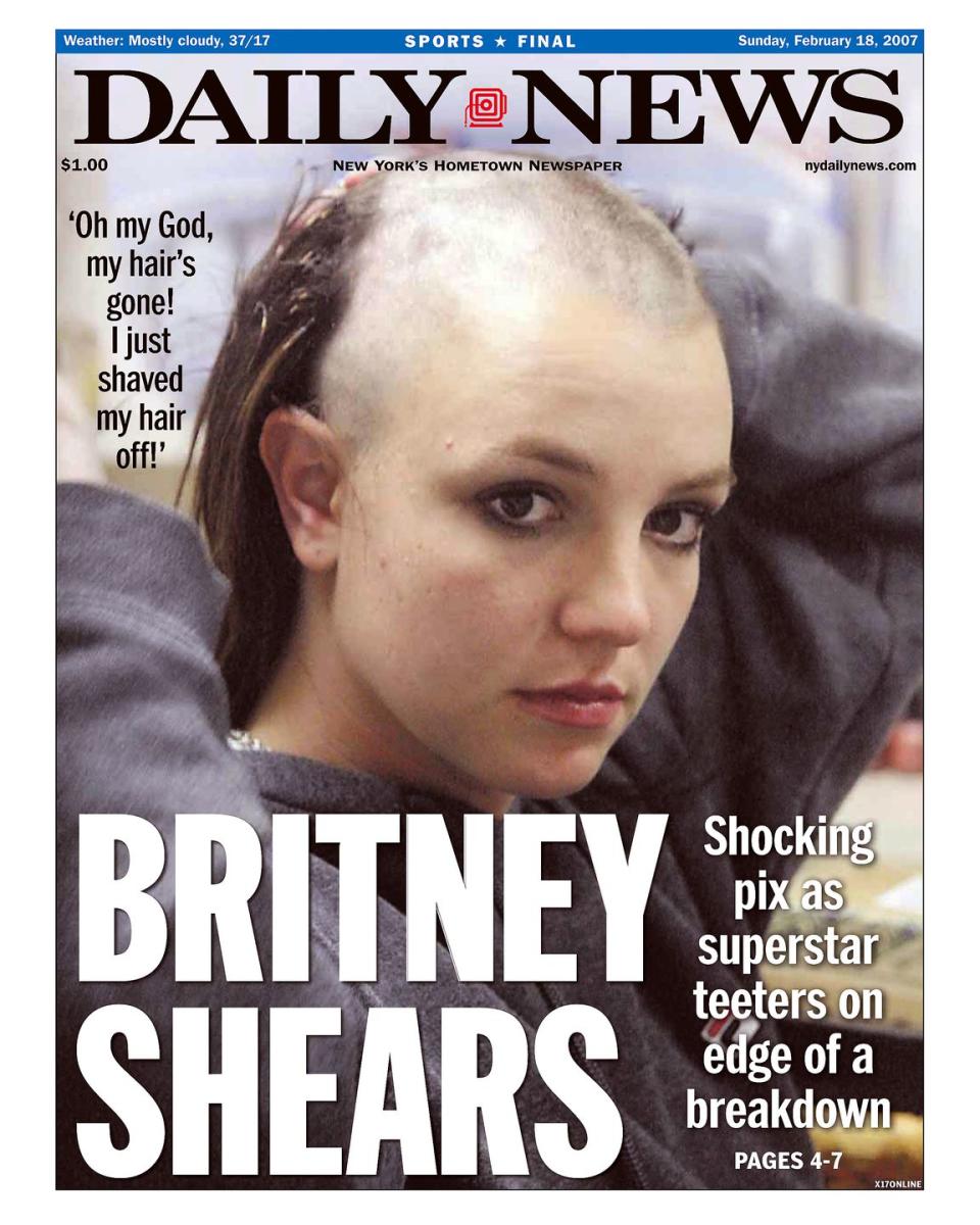 Britney Spears shaved her head, 2007