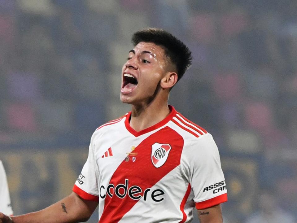 Claudio Echeverri of River Plate reacts against Rosario Central (Getty Images)