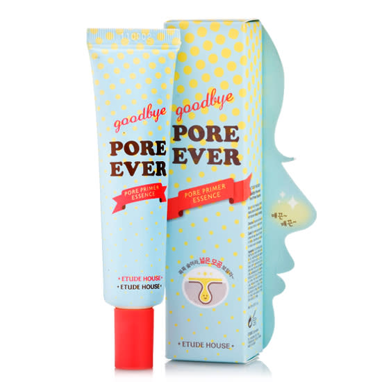 This primer reduces oil and minimizes the appearance of pores without feeling heavy on your skin. The matte finish makes it perfect for wearing under makeup. Etude House Good-bye Pore Ever Primer Essence ($11)