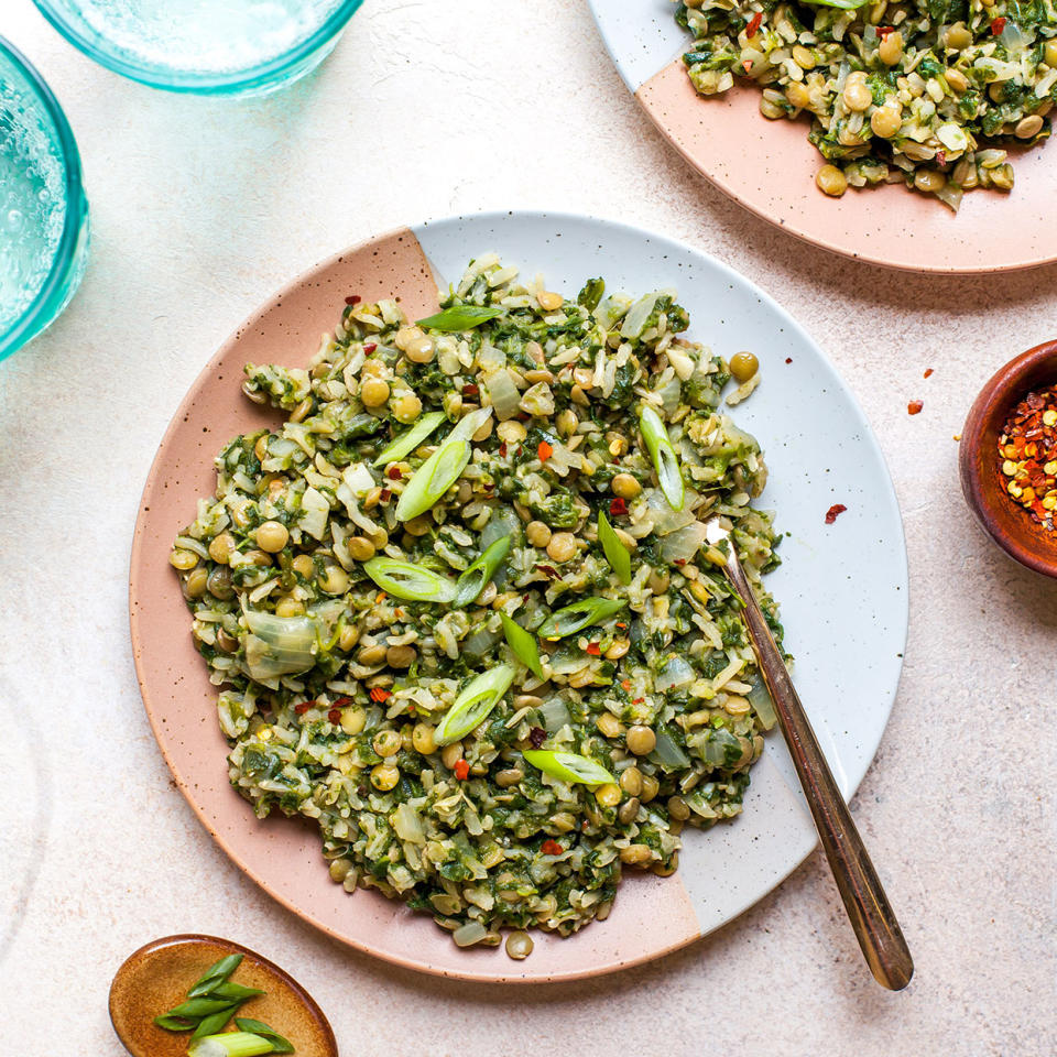 One-Pot Lentils & Rice with SpinachOne-Pot Lentils & Rice with Spinach