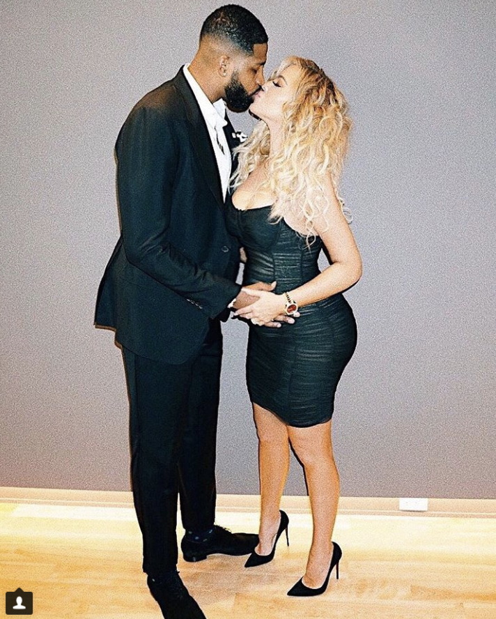 <p>Now that Koko has gone public with her pregnancy, we can’t get enough of her bump pics! In this shot, she smooched her love, Tristan Thompson. “Mom and Dad,” she captioned it. Awwwww! (Photo: <a rel="nofollow noopener" href="https://www.instagram.com/p/BddgFD1FL1b/?taken-by=khloekardashian" target="_blank" data-ylk="slk:Khloé Kardashian via Instagram;elm:context_link;itc:0;sec:content-canvas" class="link ">Khloé Kardashian via Instagram</a>) </p>