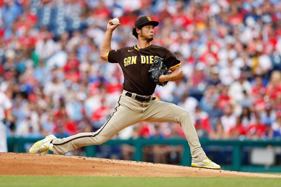 達比修有6局9K好投，賽後也順利收下本季第6勝（6-6）。(Photo by Rich Graessle/Icon Sportswire via Getty Images)