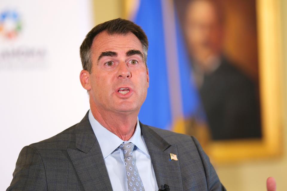 Oklahoma Gov. Kevin Stitt, shown here in July, described the fallout of the McGirt v. Oklahoma as a "storm of injustice" in a recent speech, drawing widespread criticism from tribal leaders and citizens.