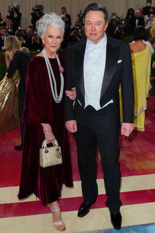 <p>Gotham/Getty</p> Maye Musk and Elon Musk at the 2022 Met Gala