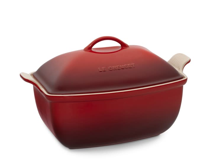 6) Le Creuset Heritage Stoneware Deep Covered Baker
