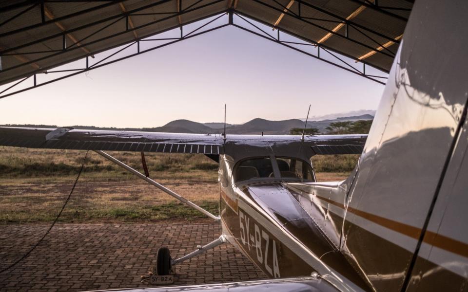 Small planes parked at the airstrip in Lewa - Brian Otieno