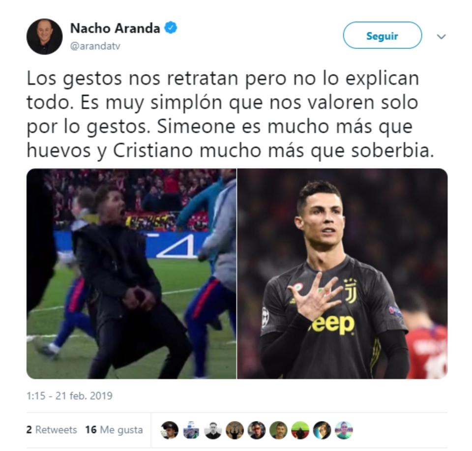 Críticas a Cristiano Ronaldo en Twitter por sus dardos a la afición del Atleti
